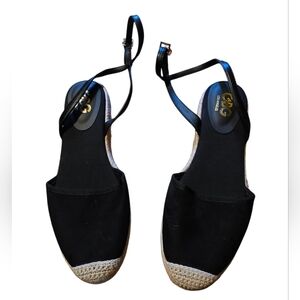 Guess Black Strappy Espadrilles NWOT Size 9.5